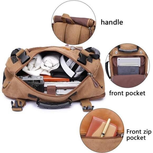 Wear-Resistant Durable Backpack,Duffle Bag Travel Carry On Backpack - Picture 3 of 7